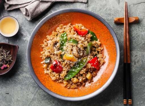 Rice with Vegetables and Mushrooms