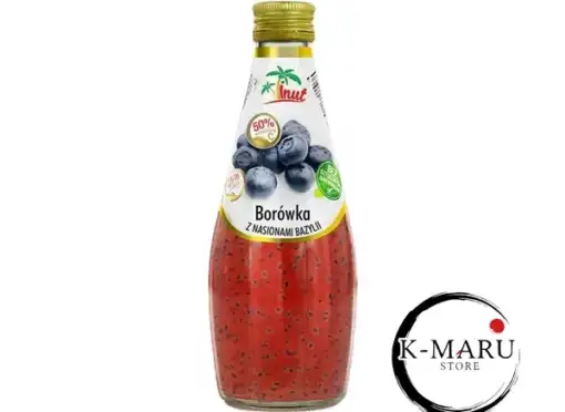 Blueberry Drink with Basil Seeds