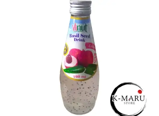 Lychee Drink with Basil Seeds