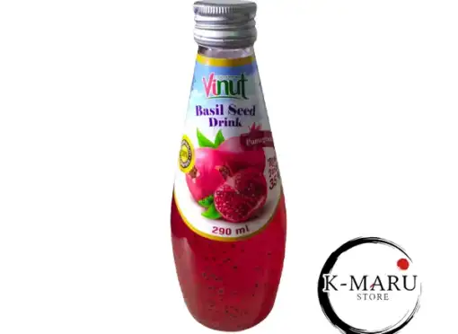 Pomegranate Drink with Basil Seeds